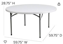 5FT ROUND TABLE